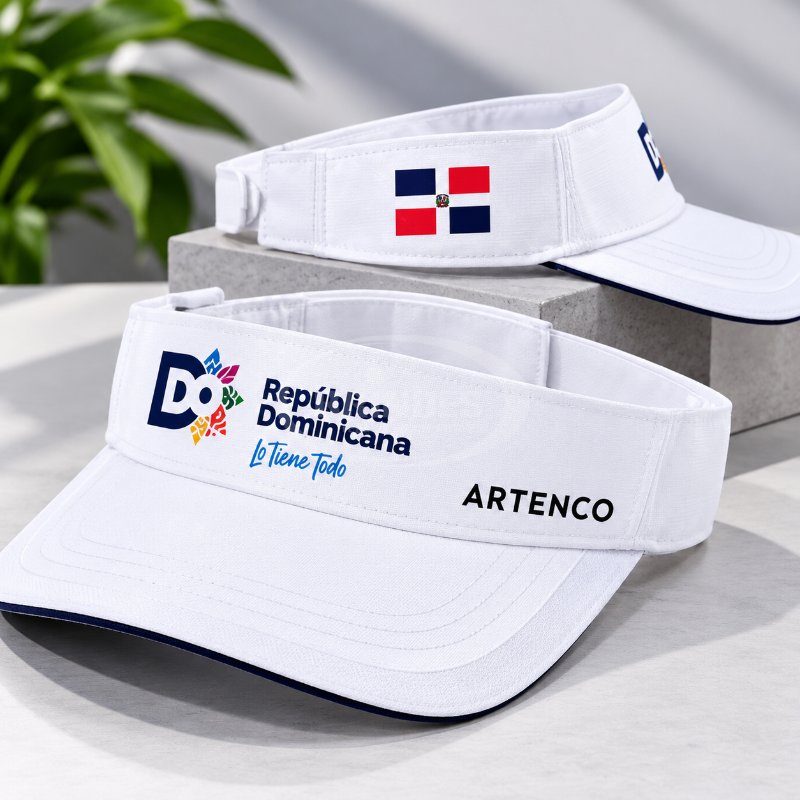 Viseras personalizadas para evento deportivo para Embajada de Costa Rica