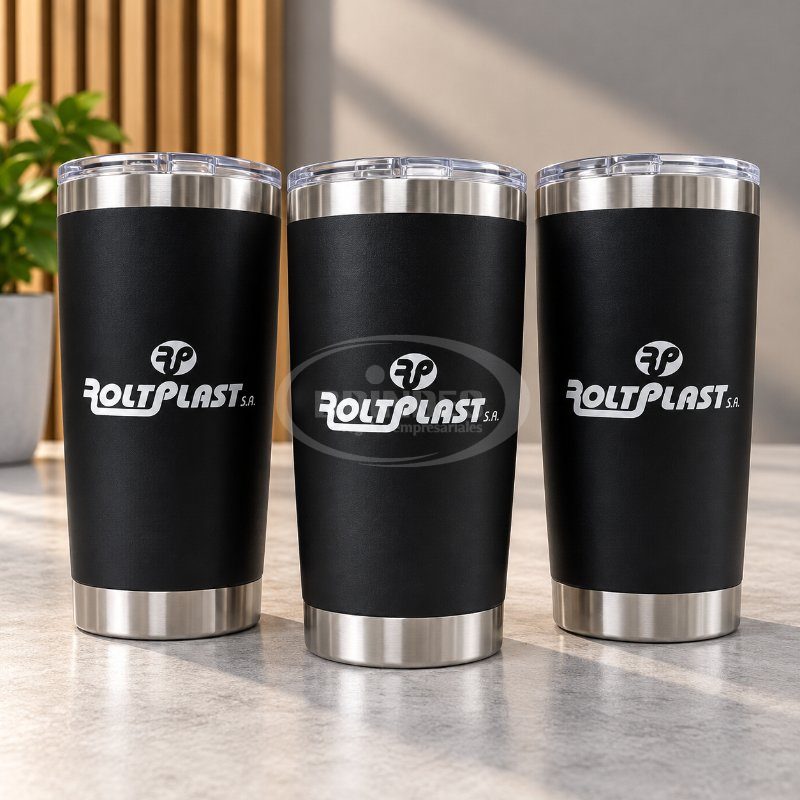 Vaso Térmico Personalizado con Serigrafia para RoltPlast S.A.