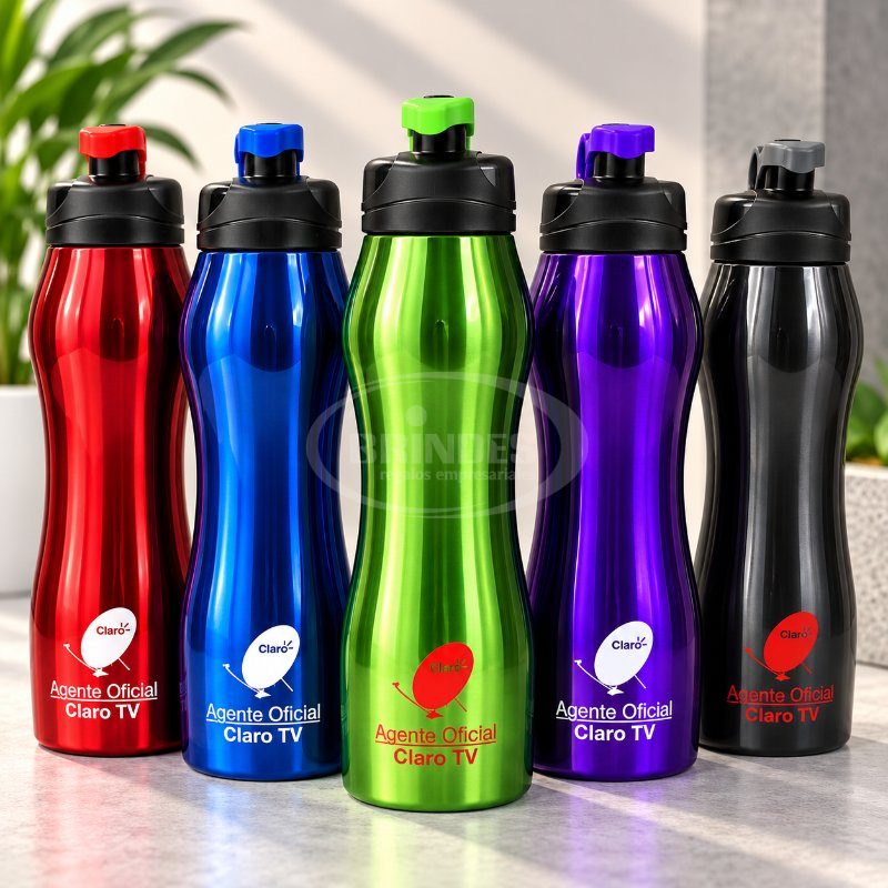 Botellas deportivas personalizadas con serigrafia para Claro