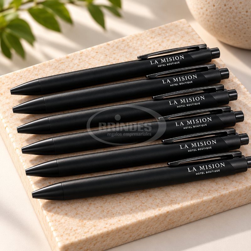 Bolígrafos personalizados con grabado láser  para La Mision hotel boutique
